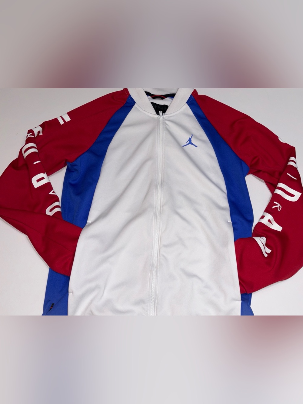 Nike Air Jordan Jumpman Track Jacket Tricot OLYMPIC USA White Blue Red Men's Med